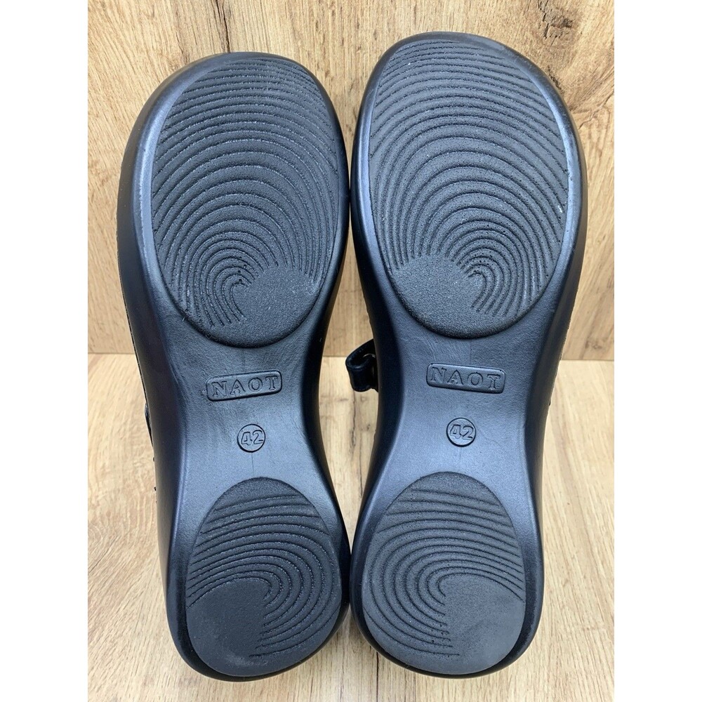 Naot Black Leather Mary Jane Comfort Shoes Womens EU 42 US 11 Hook Loop Israel - Picture 5 of 13